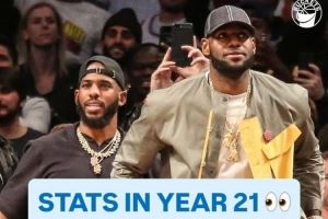 保罗将成为第七个!美媒列前六位球员第21个赛季数据:老詹25+7+8